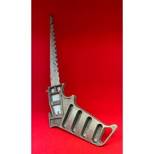 Vintage Surgical Cast Saw Handle Tool – Aluminum Body w/ Blade – 6.5” Long.